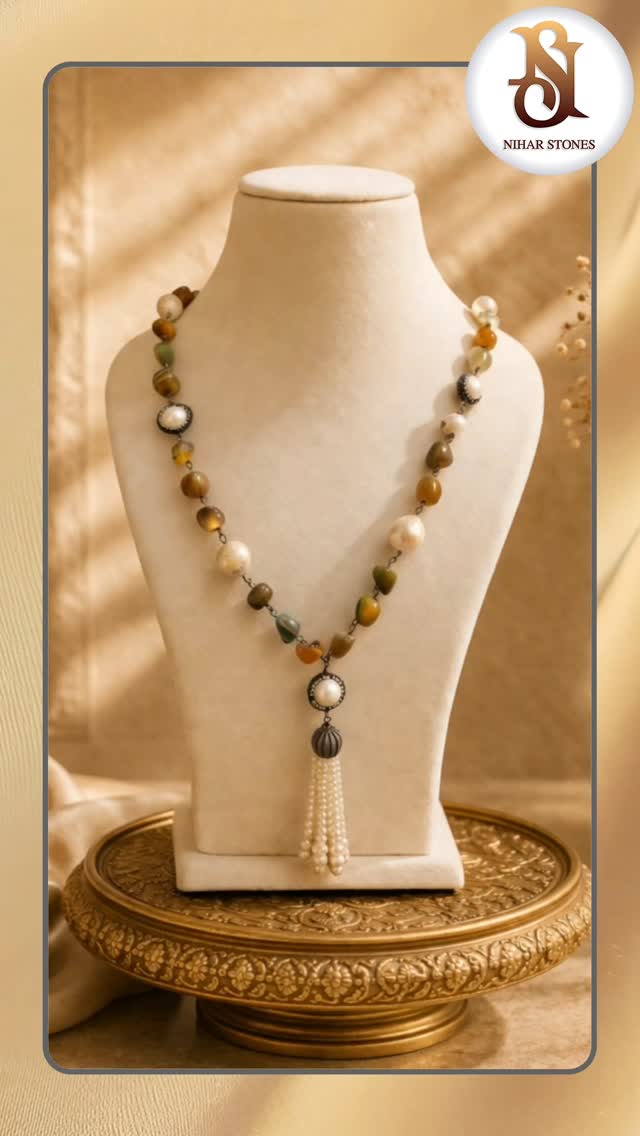 Mala necklace on bust